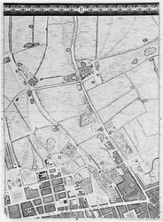 London West End és Soho negyedének térképe, 1746